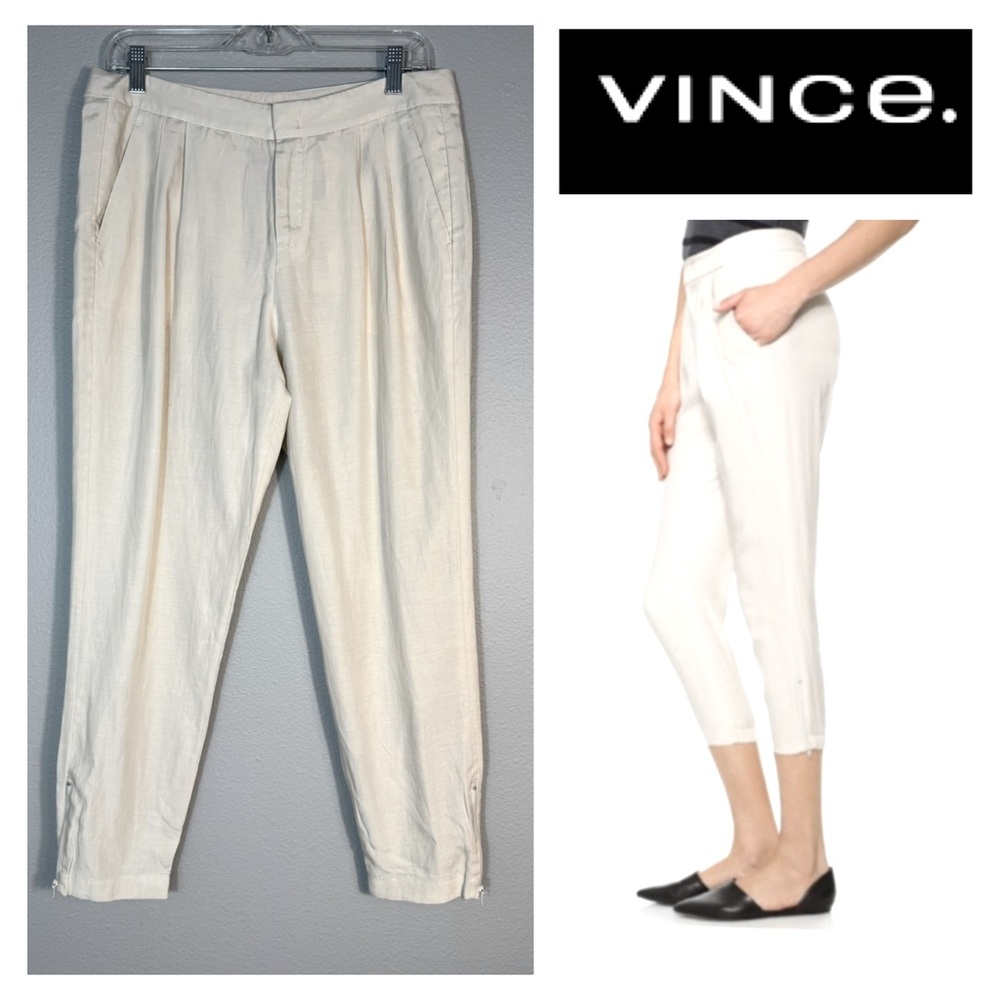 Vince pleated cropped jogger pant